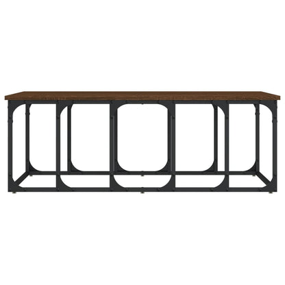 Tavolino Salotto Rovere Marrone 100x50x35,5cm Legno Multistrato