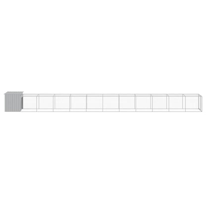 Pollaio Area Corsa Grigio Chiaro 110x1221x110cm Acciaio Zincato