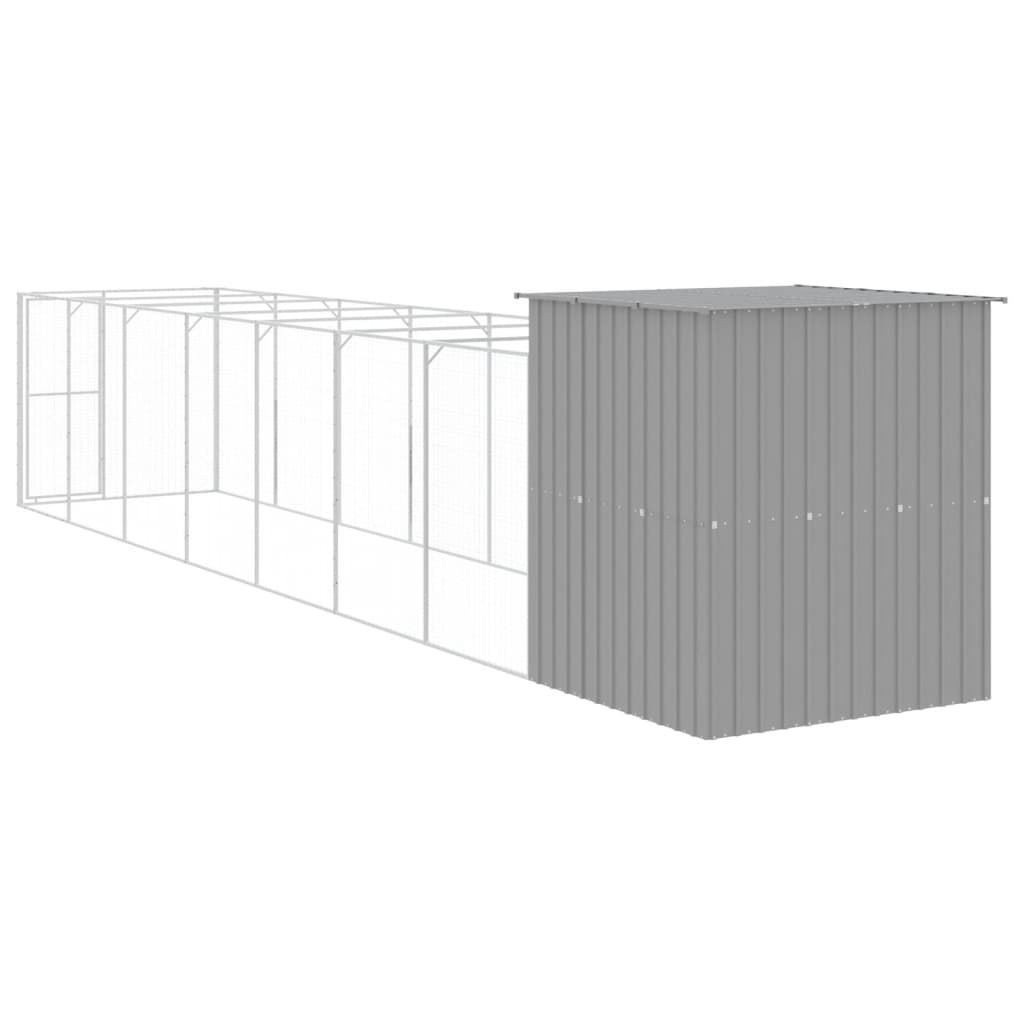 Casetta Cani Corsa Grigio Chiaro 165x863x181 cm Acciaio Zincato