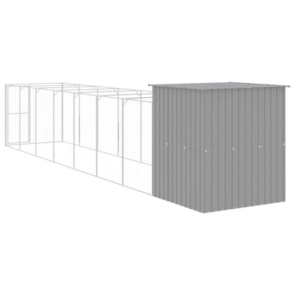 Casetta Cani Corsa Grigio Chiaro 165x863x181 cm Acciaio Zincato