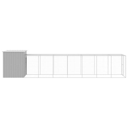 Pollaio Area Corsa Grigio Chiaro 165x863x181 cm Acciaio Zincato