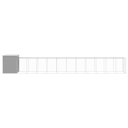 Pollaio Area Corsa Grigio Chiaro 165x1271x181cm Acciaio Zincato