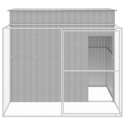 Casetta Cani Corsa Grigio Chiaro 214x253x181 cm Acciaio Zincato