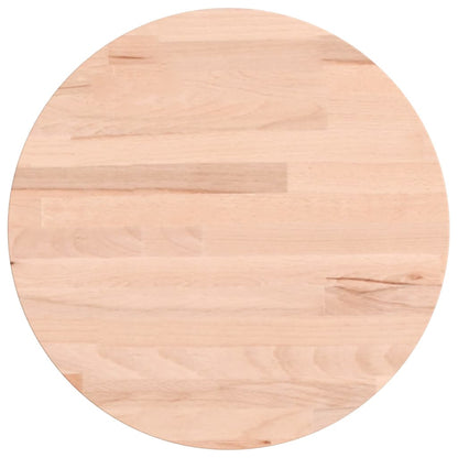 Piano per Tavolo Ã˜30x1,5 cm Rotondo in Legno Massello di Faggio
