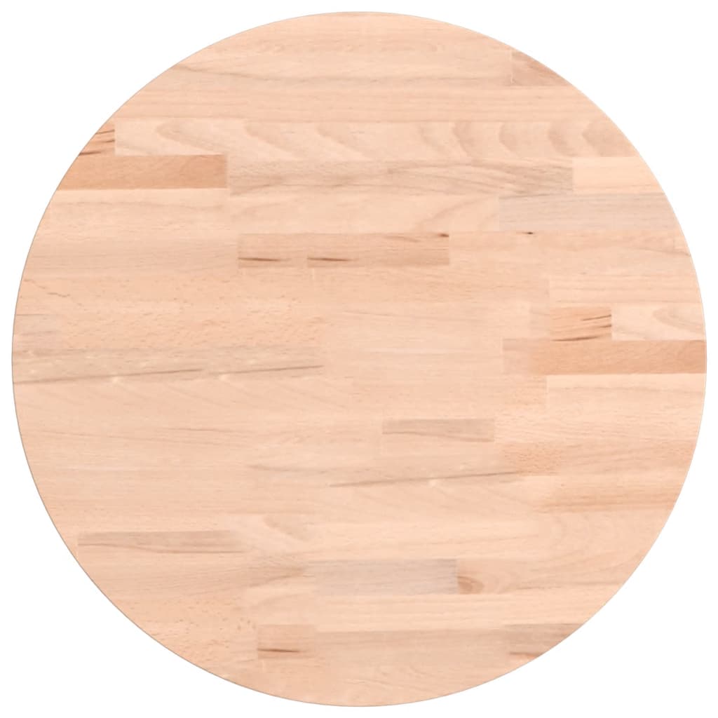 Piano per Tavolo Ã˜40x1,5 cm Rotondo in Legno Massello di Faggio