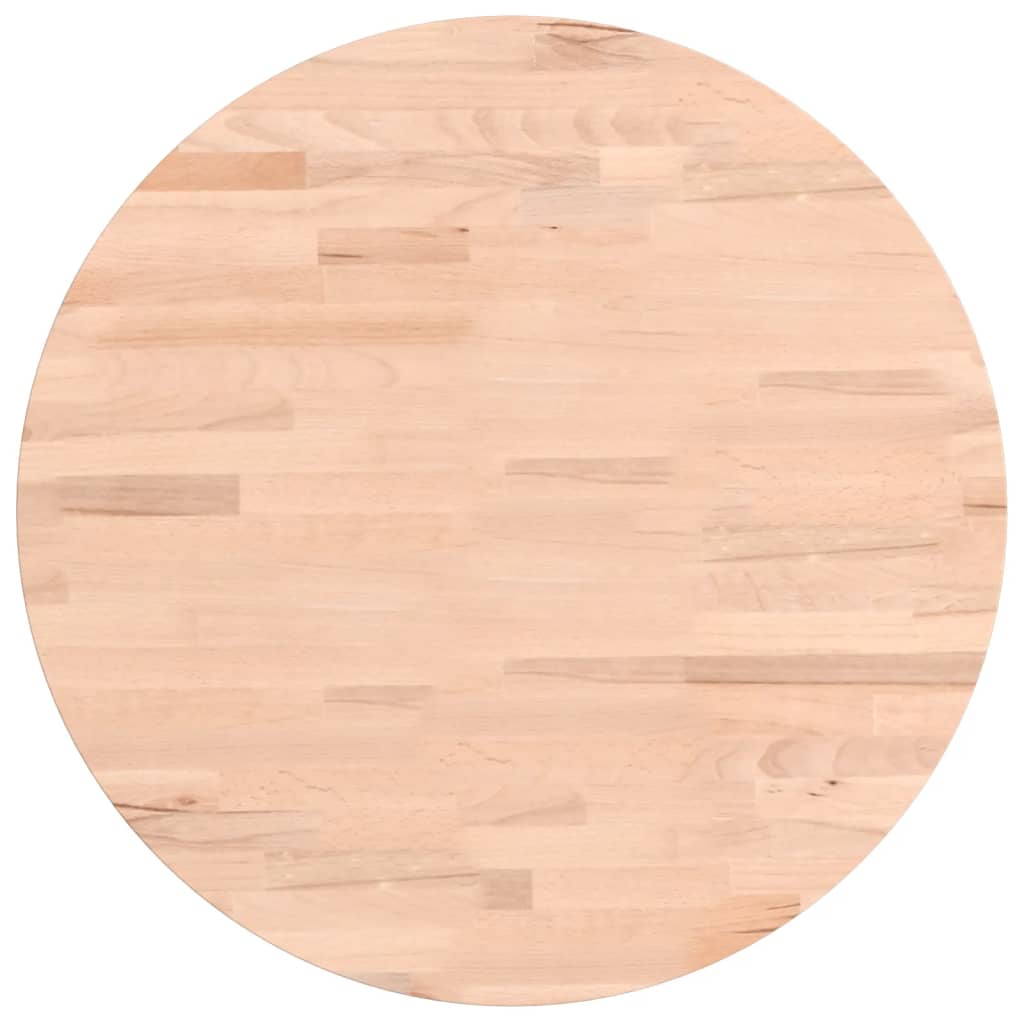 Piano per Tavolo Ã˜50x1,5 cm Rotondo in Legno Massello di Faggio