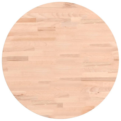 Piano per Tavolo Ã˜50x1,5 cm Rotondo in Legno Massello di Faggio