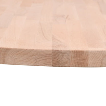 Piano per Tavolo Ã˜50x1,5 cm Rotondo in Legno Massello di Faggio