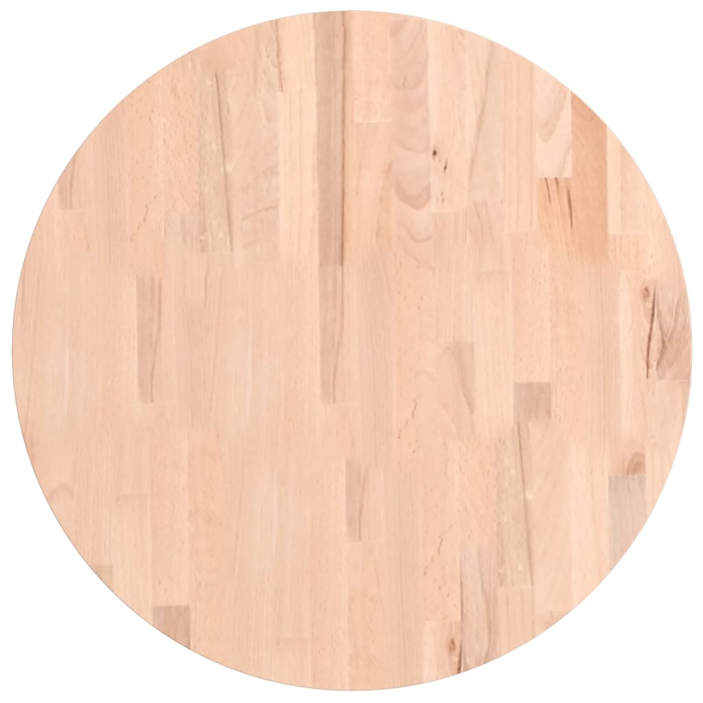 Piano per Tavolo Ã˜60x1,5 cm Rotondo in Legno Massello di Faggio