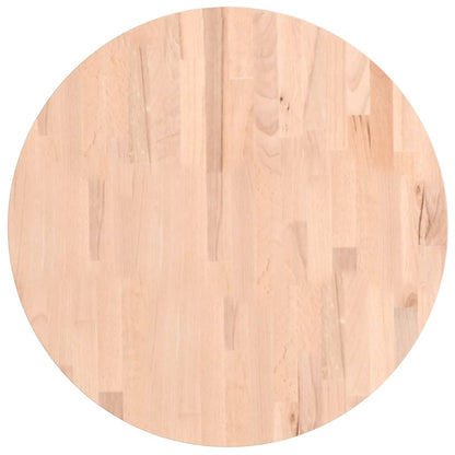 Piano per Tavolo Ã˜60x1,5 cm Rotondo in Legno Massello di Faggio