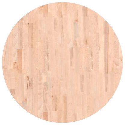 Piano per Tavolo Ã˜80x1,5 cm Rotondo in Legno Massello di Faggio