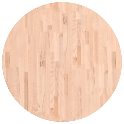 Piano per Tavolo Ã˜90x1,5 cm Rotondo in Legno Massello di Faggio