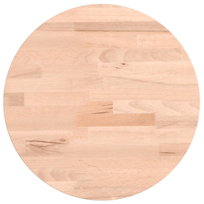 Piano per Tavolo Ã˜30x2,5 cm Rotondo in Legno Massello di Faggio