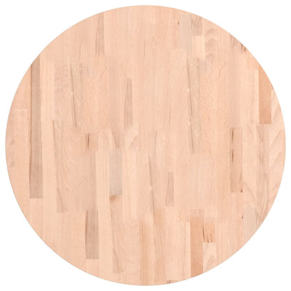 Piano per Tavolo Ã˜70x2,5 cm Rotondo in Legno Massello di Faggio