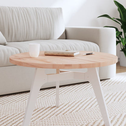Piano per Tavolo Ã˜70x2,5 cm Rotondo in Legno Massello di Faggio