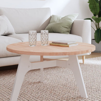 Piano per Tavolo Ã˜80x2,5 cm Rotondo in Legno Massello di Faggio