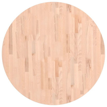 Piano per Tavolo Ã˜90x2,5 cm Rotondo in Legno Massello di Faggio