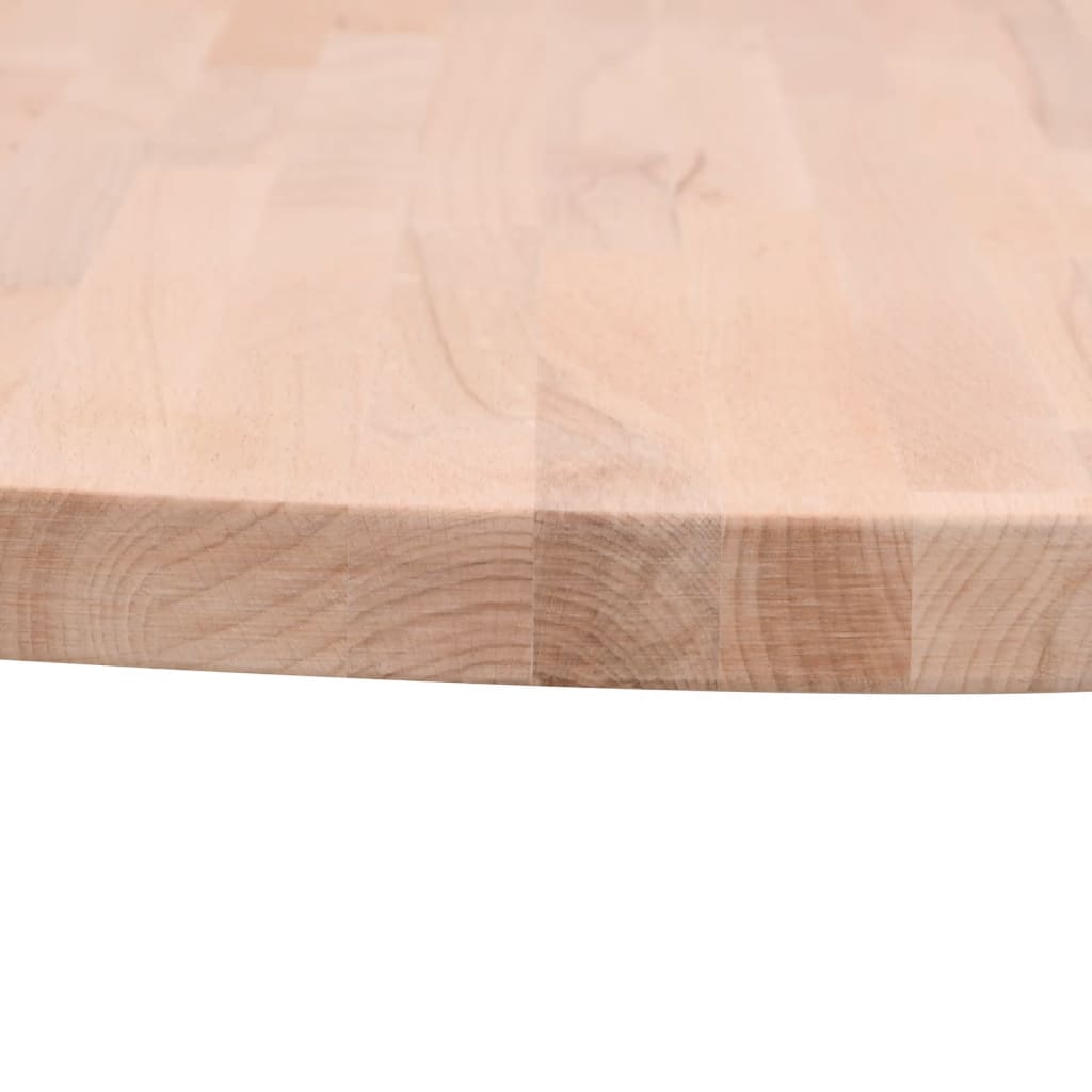 Piano per Tavolo Ã˜50x4 cm Rotondo in Legno Massello di Faggio