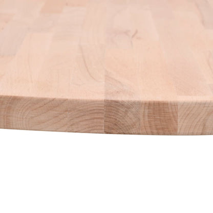 Piano per Tavolo Ã˜50x4 cm Rotondo in Legno Massello di Faggio