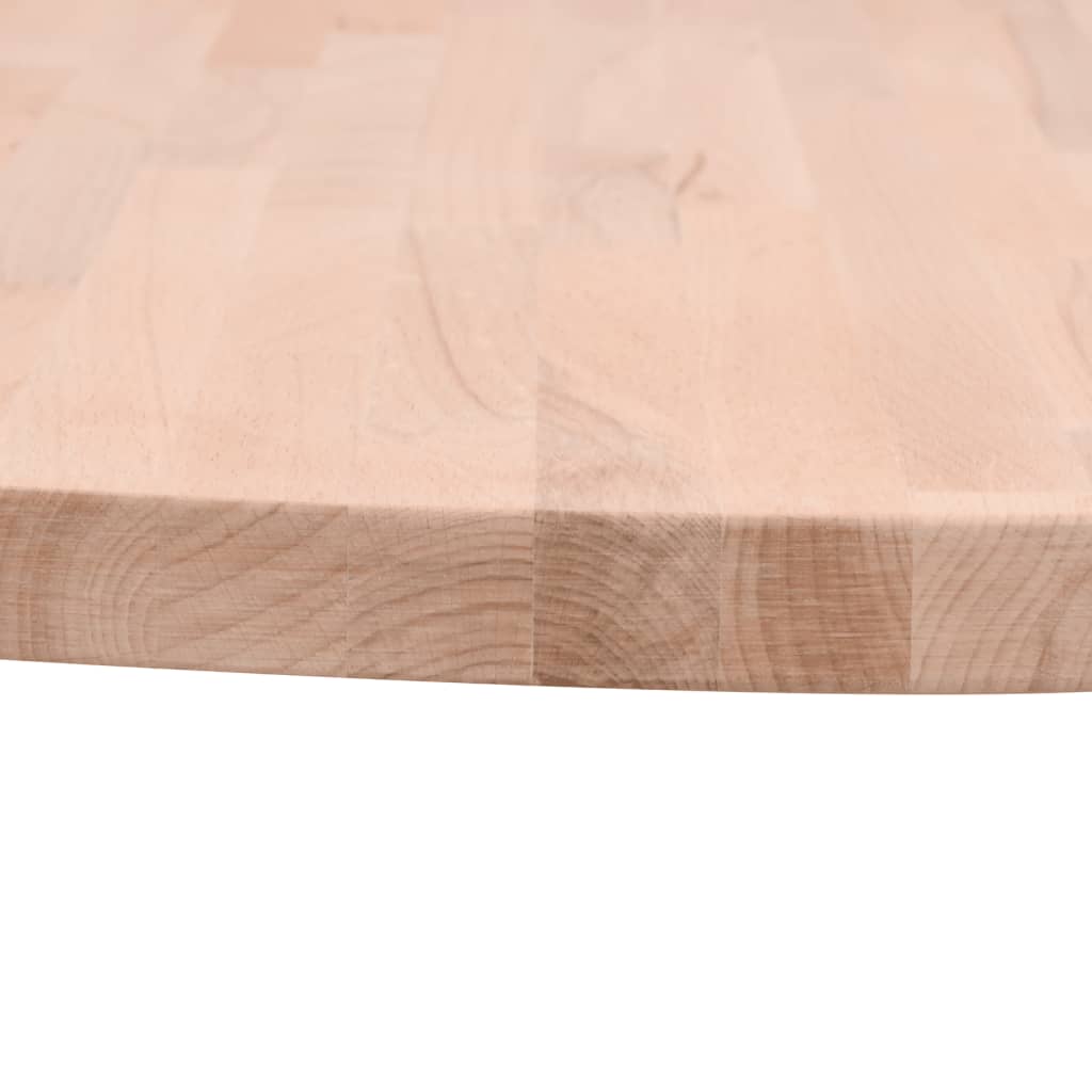Piano per Tavolo Ã˜60x4 cm Rotondo in Legno Massello di Faggio