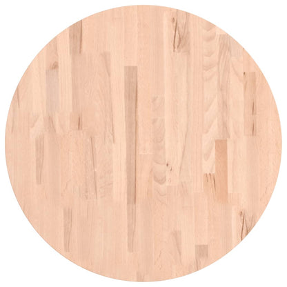 Piano per Tavolo Ã˜70x4 cm Rotondo in Legno Massello di Faggio