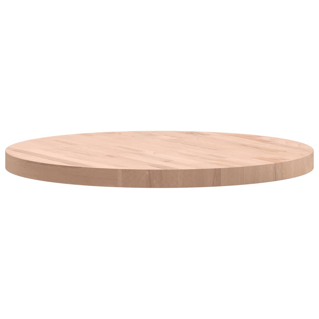 Piano per Tavolo Ã˜70x4 cm Rotondo in Legno Massello di Faggio