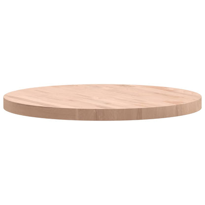 Piano per Tavolo Ã˜70x4 cm Rotondo in Legno Massello di Faggio