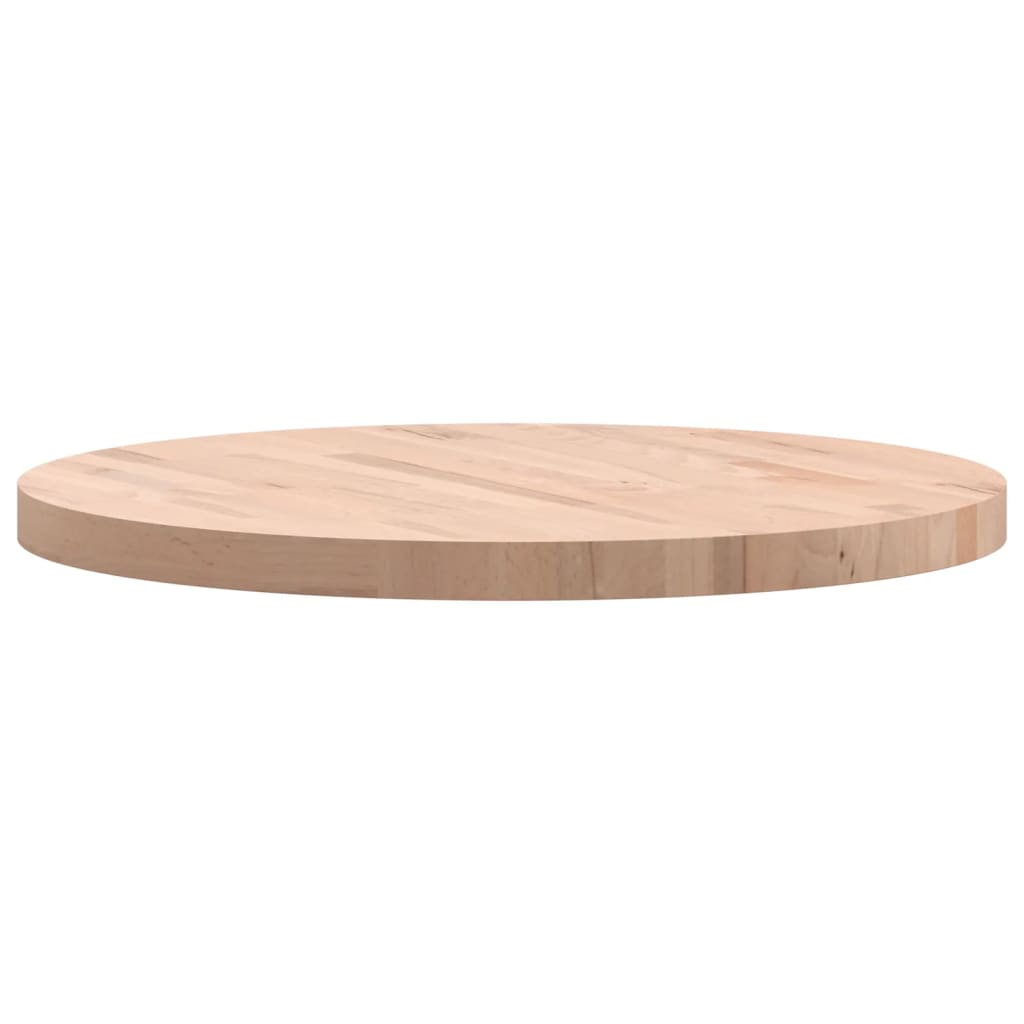 Piano per Tavolo Ã˜70x4 cm Rotondo in Legno Massello di Faggio