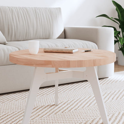 Piano per Tavolo Ã˜70x4 cm Rotondo in Legno Massello di Faggio