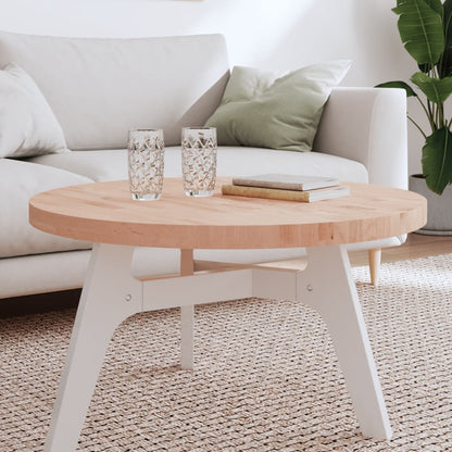 Piano per Tavolo Ã˜80x4 cm Rotondo in Legno Massello di Faggio