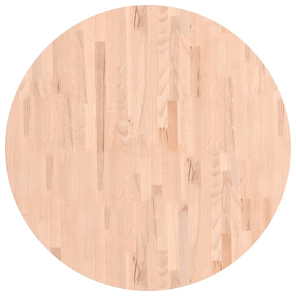 Piano per Tavolo Ã˜90x4 cm Rotondo in Legno Massello di Faggio