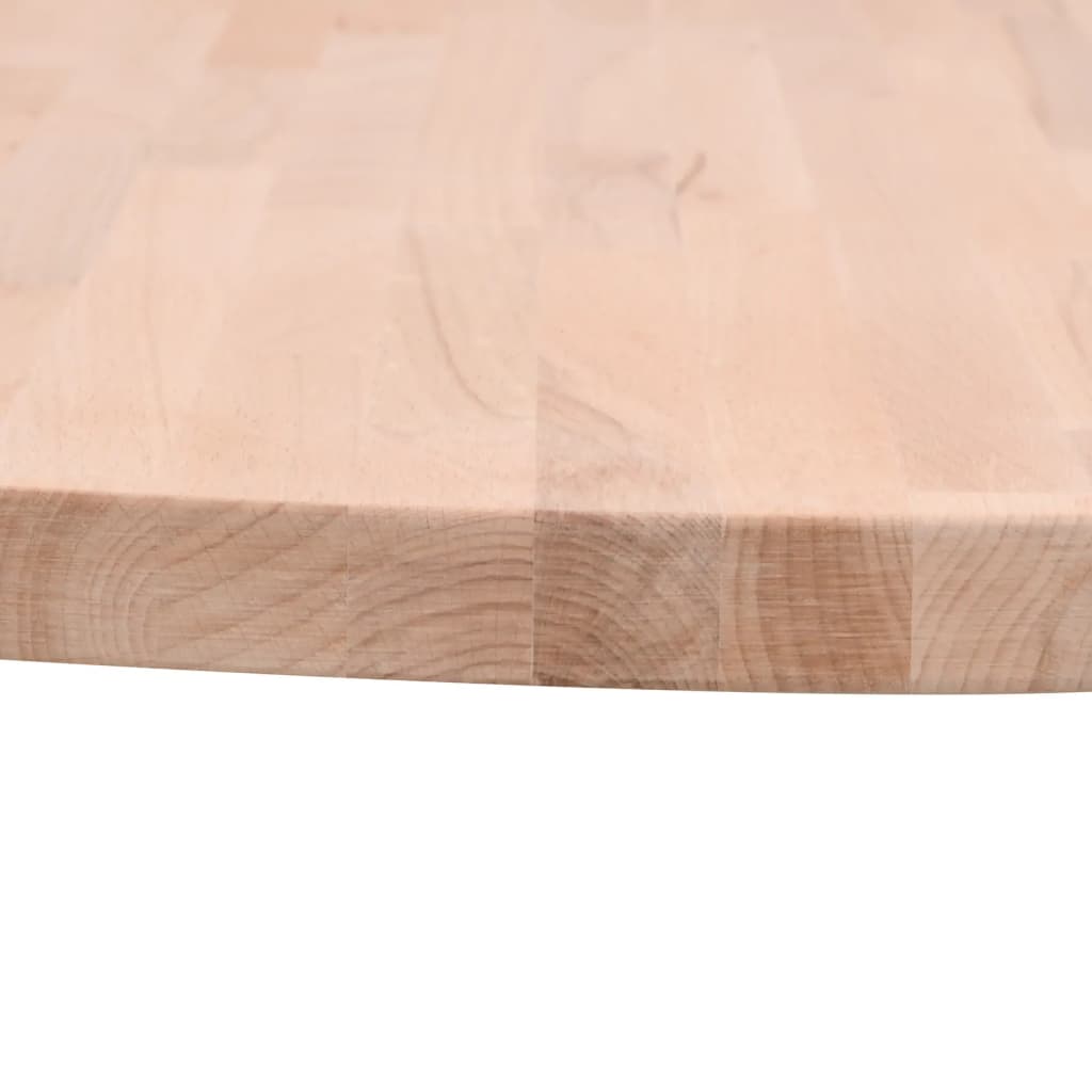Piano per Tavolo Ã˜90x4 cm Rotondo in Legno Massello di Faggio
