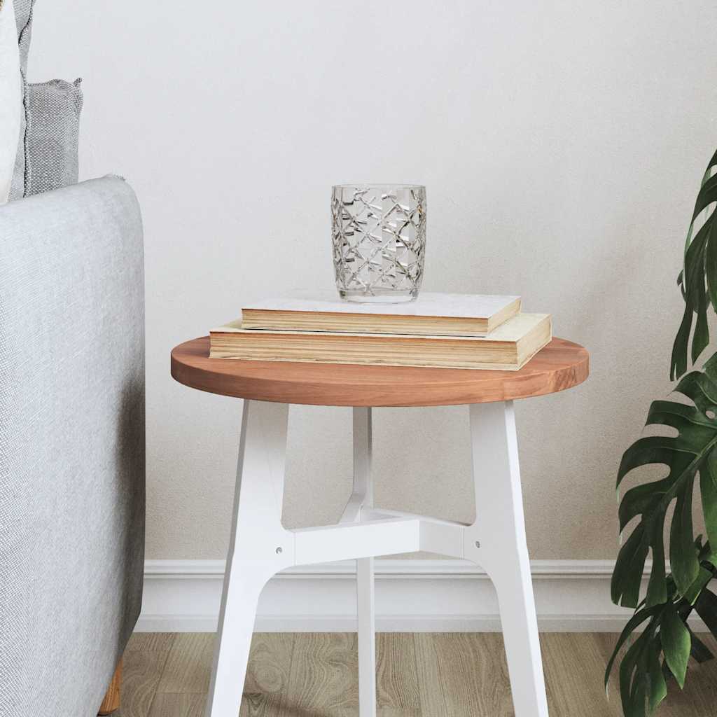 Piano per Tavolo Ã˜30x1,5 cm Rotondo in Legno Massello di Faggio