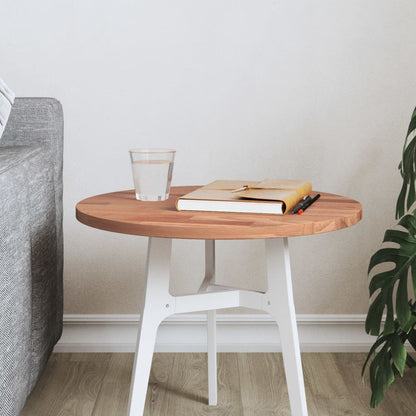Piano per Tavolo Ã˜40x1,5 cm Rotondo in Legno Massello di Faggio