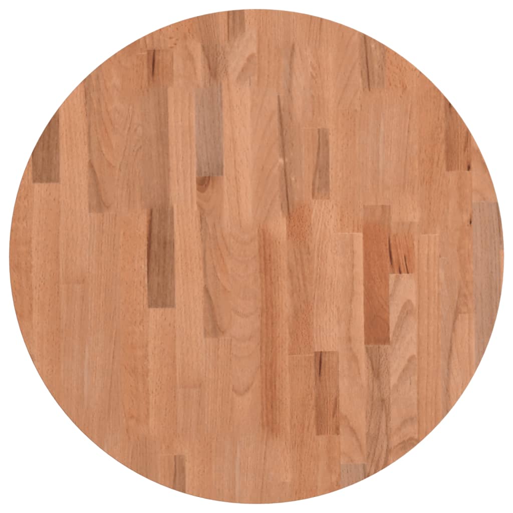Piano per Tavolo Ã˜60x1,5 cm Rotondo in Legno Massello di Faggio