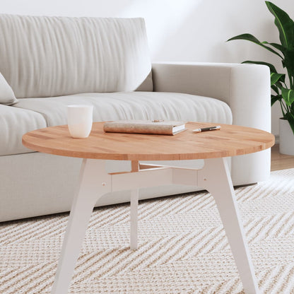 Piano per Tavolo Ã˜70x1,5 cm Rotondo in Legno Massello di Faggio