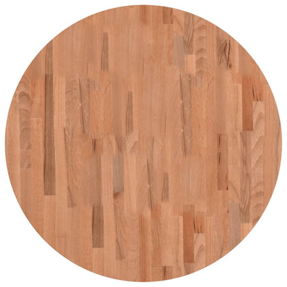 Piano per Tavolo Ã˜80x1,5 cm Rotondo in Legno Massello di Faggio