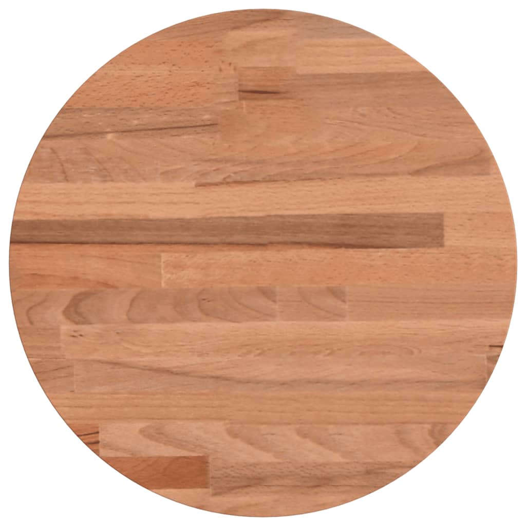 Piano per Tavolo ÃƒËœ30x2,5 cm Rotondo in Legno Massello di Faggio