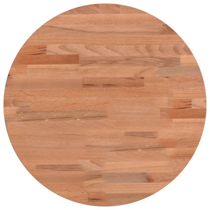 Piano per Tavolo Ã˜40x2,5 cm Rotondo in Legno Massello di Faggio
