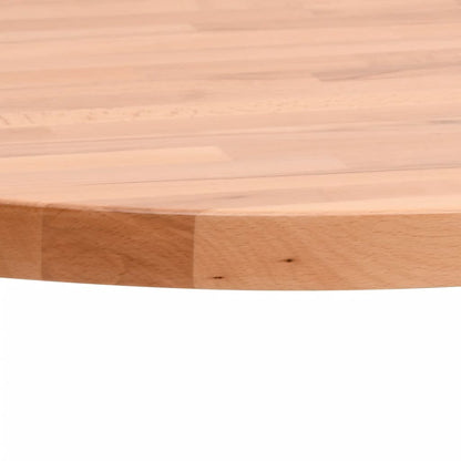 Piano per Tavolo Ã˜50x2,5 cm Rotondo in Legno Massello di Faggio