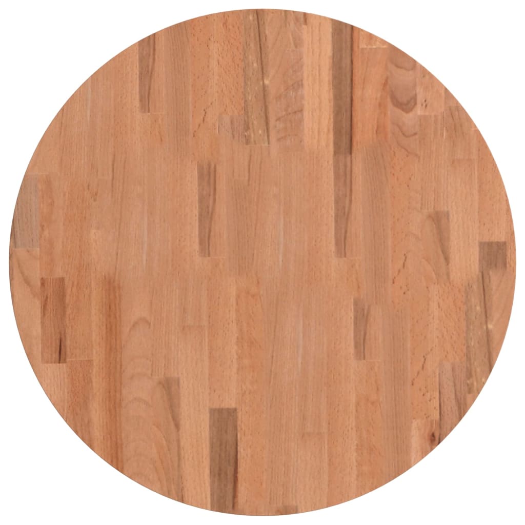 Piano per Tavolo Ã˜60x2,5 cm Rotondo in Legno Massello di Faggio