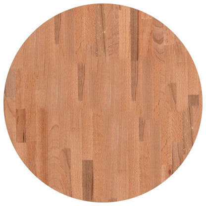 Piano per Tavolo Ã˜60x2,5 cm Rotondo in Legno Massello di Faggio