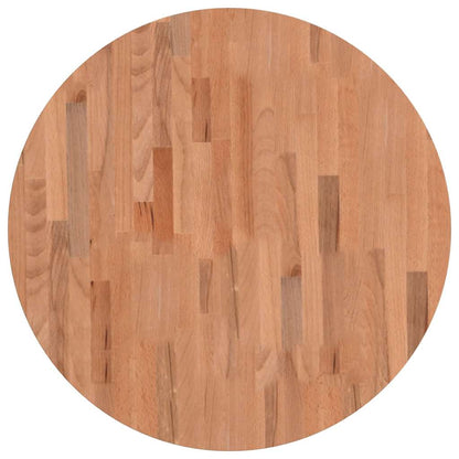 Piano per Tavolo Ã˜70x2,5 cm Rotondo in Legno Massello di Faggio