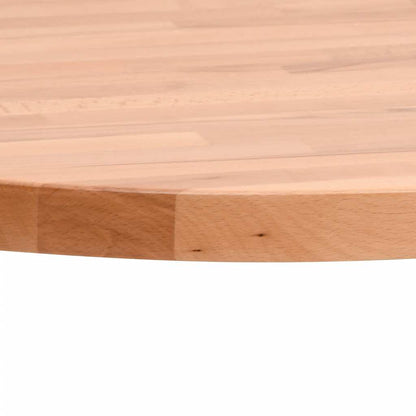 Piano per Tavolo Ã˜70x2,5 cm Rotondo in Legno Massello di Faggio