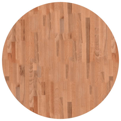 Piano per Tavolo Ã˜90x2,5 cm Rotondo in Legno Massello di Faggio