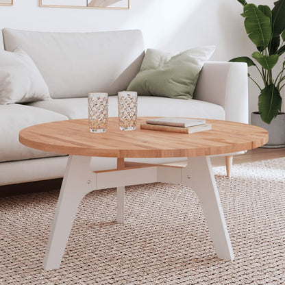 Piano per Tavolo Ã˜90x2,5 cm Rotondo in Legno Massello di Faggio