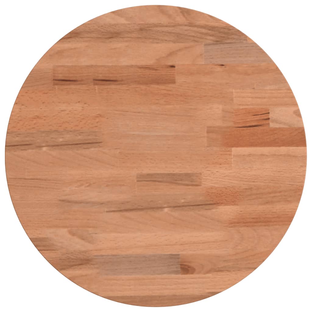 Piano per Tavolo Ã˜30x4 cm Rotondo in Legno Massello di Faggio