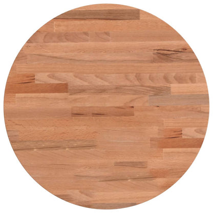Piano per Tavolo Ã˜40x4 cm Rotondo in Legno Massello di Faggio