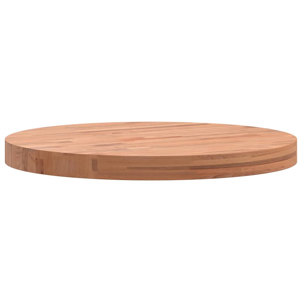 Piano per Tavolo Ã˜50x4 cm Rotondo in Legno Massello di Faggio