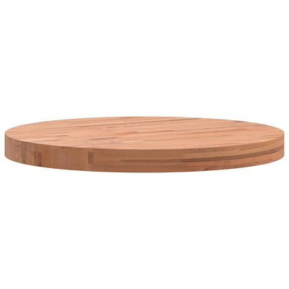 Piano per Tavolo Ã˜50x4 cm Rotondo in Legno Massello di Faggio